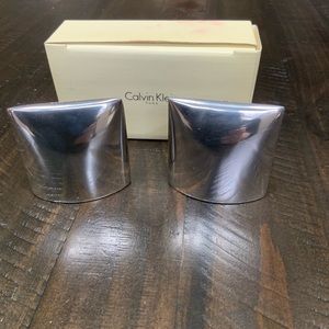 Calvin Klein Silver Salt & Pepper Shakers